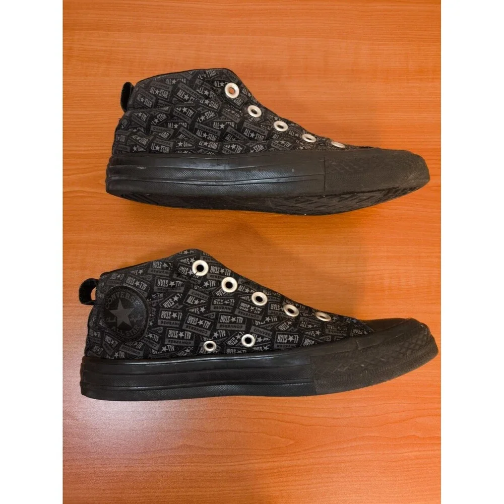 Boys Converse Grade School Chuck Taylor All Star Skater Shoes 4Y Mid Tops Logo